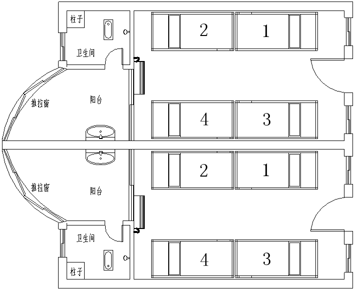 1503657885946311.png 图一 寝室详细平面图(两间).png